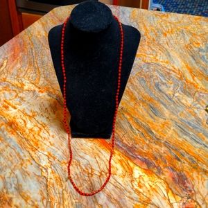 Orange & Black Beaded Necklace jewelry